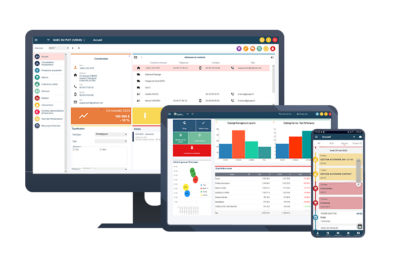 Logiciel CRM gestion relation clients agriculteurs